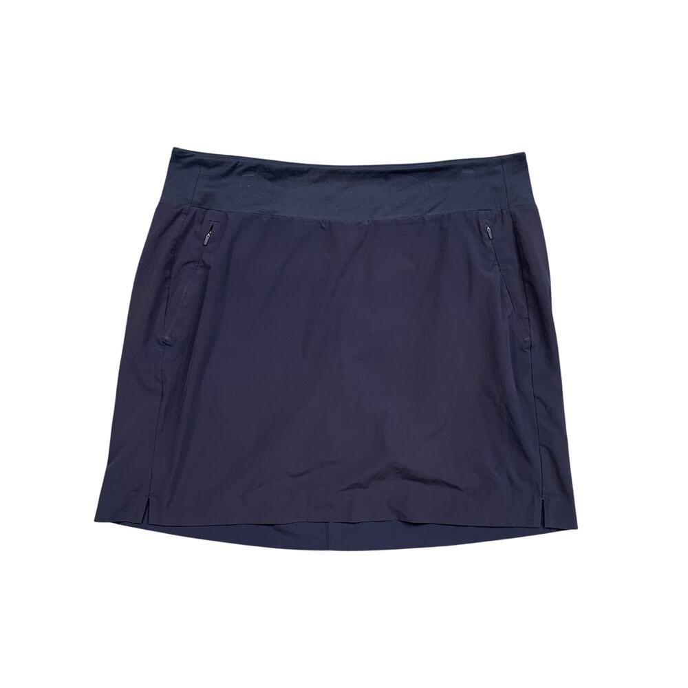 Athleta Skort Womens 16T Tall Storm Soho Elastic Waist Zipper Pockets Quick Dry